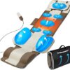 Full Body Massage Mat, 3D Body Stretching & Lumbar Traction, Back Heating, Traction Up & Down, Curve Stretch, Twist Left & Right, 4 Modes 3 Intensities 3 Heat Levels, PU Leather, Foldable, Fit 5'1-6'0