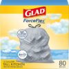 Glad ForceFlex Drawstring Trash Bags, 13 Gallon, Fresh Clean, 80